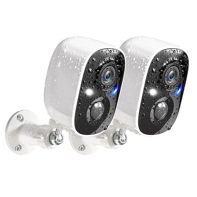 Alt view image 8 of 14 - 2 Pack Security Cameras Wireless Outdoor, 2K Video, Motion Detection | Color Night Vision, 3-Minute Setup, 2-Way Talk, IP65 Waterproof, for Indoor&Outdoor, VicoHome, 2.4GHz WiFi, SD/Cloud Storage