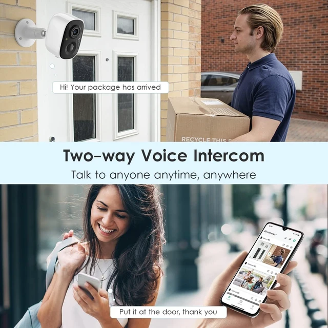Alt view image 11 of 14 - 2 Pack Security Cameras Wireless Outdoor, 2K Video, Motion Detection | Color Night Vision, 3-Minute Setup, 2-Way Talk, IP65 Waterproof, for Indoor&Outdoor, VicoHome, 2.4GHz WiFi, SD/Cloud Storage