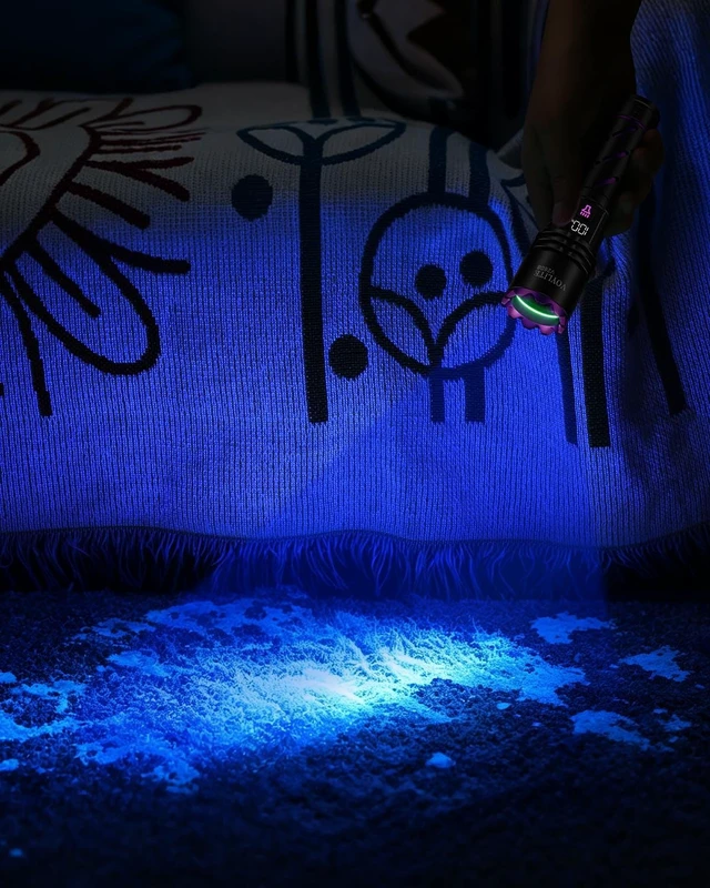 Alt view image 8 of 12 - 30W High Power 365nm UV Flashlight Rechargeable LCD Power Display | 12H Long Lasting Pro Ultraviolet Black Light Detector for Pet Urine Stains, Scorpions, Resin Curing, Fluorescent Minerals