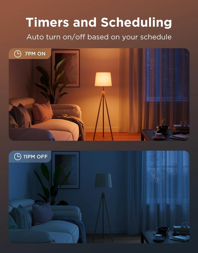Alt view image 12 of 14 - BR30 Smart Light Bulbs 850 LM, RGBWW E26 Base 4 Pack | LED Light Bulb Works with Matter, Alexa, Flood Light Bulbs, Recessed Can Light Bulb for Bedroom, Living Room