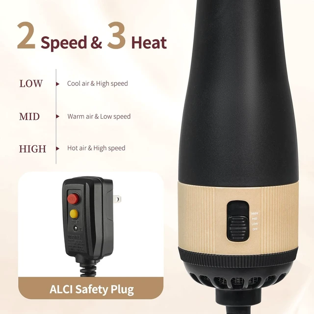 Alt view image 13 of 14 - Infrared Blow Dryer Brush - 4 in 1 Hair Dryer Brush for Anti-frizz Drying & Styling, Negative Ionic Women Blowout Hot-Air Hair Brushes with Oval Barrel for Smooth, Salon-Style Volume