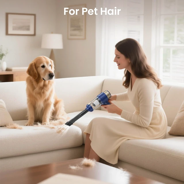Alt view image 13 of 14 - Car Vacuum Handheld Vacuum Cleaner, 15000PA Suction, Mini Vacuums with Air Duster and Blower, Portable Hand Held Vacuum for Car, House, Crumbs, Hair (Blue)
