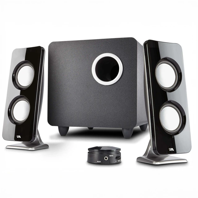 Alt view image 8 of 14 - CA-3610 2.1 Multimedia Speaker System with Subwoofer, 62 Watts Peak Power, Strong Bass, Perfect for Music, Movies, and Games
