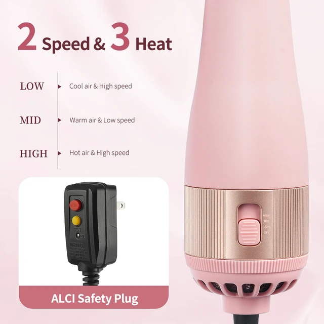 Alt view image 12 of 14 - Infrared Blow Dryer Brush - 4 in 1 Hair Dryer Brush for Anti-frizz Drying & Styling, Negative Ionic Women Blowout Hot-Air Hair Brushes with Oval Barrel for Smooth, Salon-Style Volume