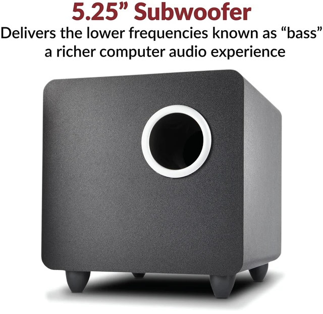 Alt view image 11 of 14 - CA-3610 2.1 Multimedia Speaker System with Subwoofer, 62 Watts Peak Power, Strong Bass, Perfect for Music, Movies, and Games