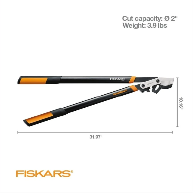 Alt view image 13 of 14 - 32 PowerGear2 Garden Bypass Loppers, 2" Cut Capacity Tree Trimmer | Tree Branch Cutter for Thick Branches, Multiplies Cutting Power for Less Effort, Steel Blade with Low-Friction Coating