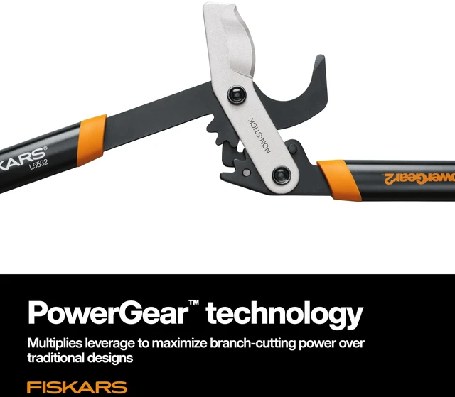Alt view image 10 of 14 - 32 PowerGear2 Garden Bypass Loppers, 2" Cut Capacity Tree Trimmer | Tree Branch Cutter for Thick Branches, Multiplies Cutting Power for Less Effort, Steel Blade with Low-Friction Coating
