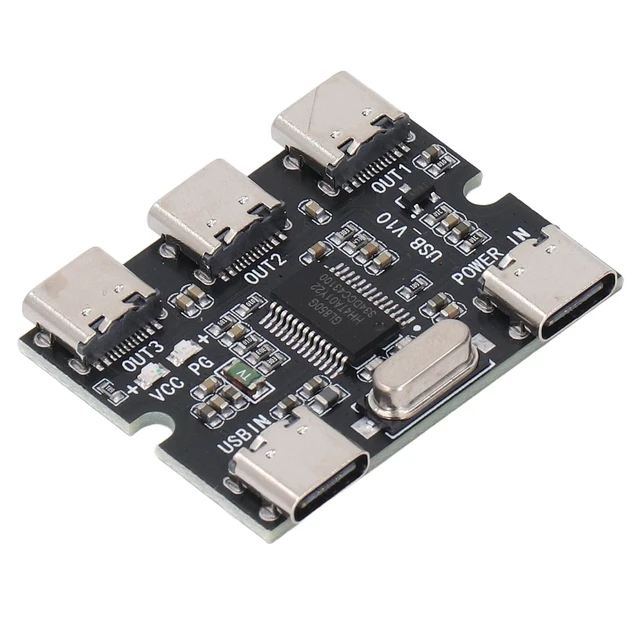 Alt view image 9 of 14 - USB 2.0 HUB Module, 5V for GL850G Chip USB2.0 Concentrator USB Expansion Module Low Energy Consumption Type C Interface for Computer