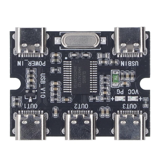 Alt view image 12 of 14 - USB 2.0 HUB Module, 5V for GL850G Chip USB2.0 Concentrator USB Expansion Module Low Energy Consumption Type C Interface for Computer