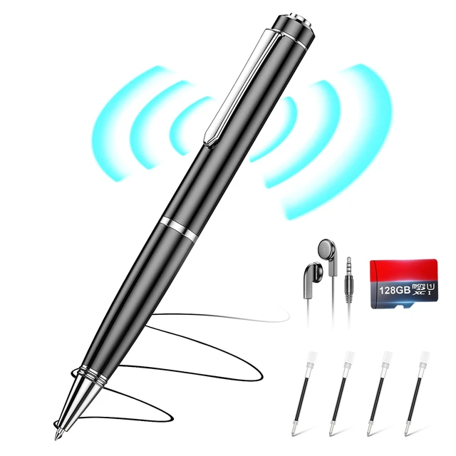 Alt view image 8 of 14 - Voice Recorder with Playback, 128GB Digital Voice Activated Recorder with Intelligent Noise Reduction, Recording Device, 4800Hrs Smart Tap Dictaphone for Lectures Meeting, Class, Work, Interviews
