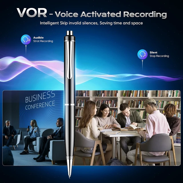 Alt view image 12 of 14 - Voice Recorder with Playback, 128GB Digital Voice Activated Recorder with Intelligent Noise Reduction, Recording Device, 4800Hrs Smart Tap Dictaphone for Lectures Meeting, Class, Work, Interviews