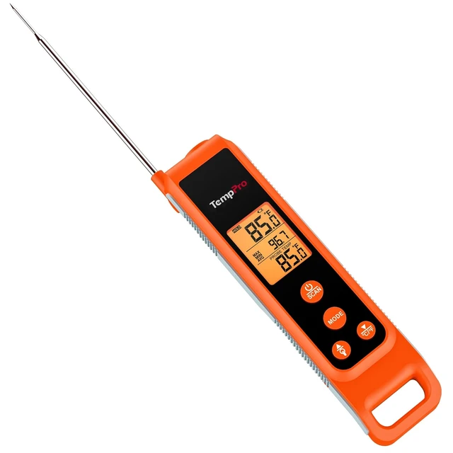Alt view image 8 of 14 - TempScan 2-in-1 Infrared Thermometer Gun with Meat Probe | Instant Read Thermometer for Grilling, Non-Contact Infrared Thermometer for Cooking Pizza Oven Griddle HVAC Pool AC Vent