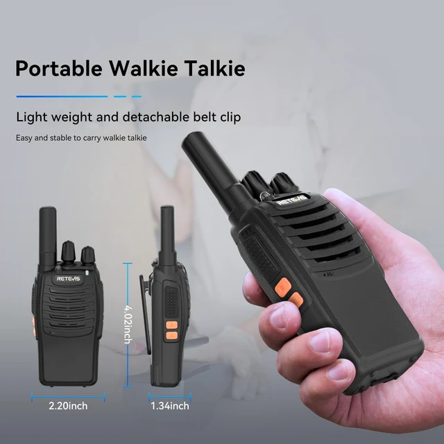 Alt view image 12 of 14 - H-777 Walkie Talkies for Adults Long Range Hand Free Handheld Rechargeable Two Way Radio Business 2 Way Radios with Charger (6 Pack)