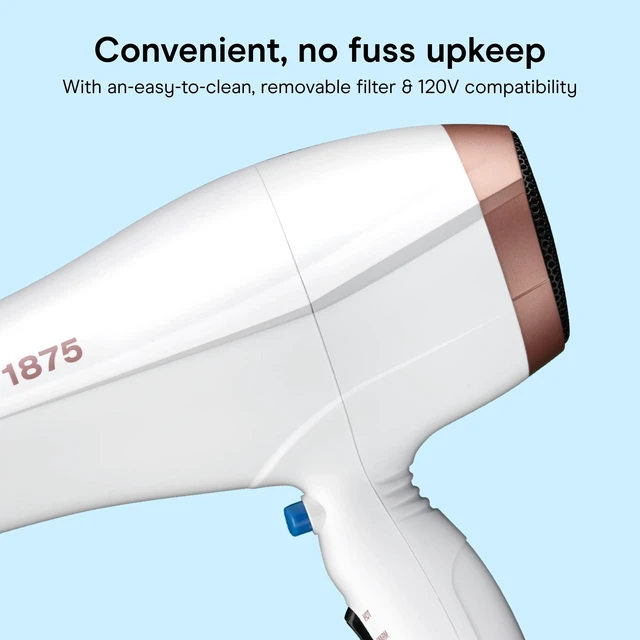 Alt view image 13 of 14 - Double Ceramic Hair Dryer with Diffuser & Concentrator, 1875W | Ionic blow dryer with concentrator and diffuser hair dryer attachments made to smooth frizz and enhance curl definition