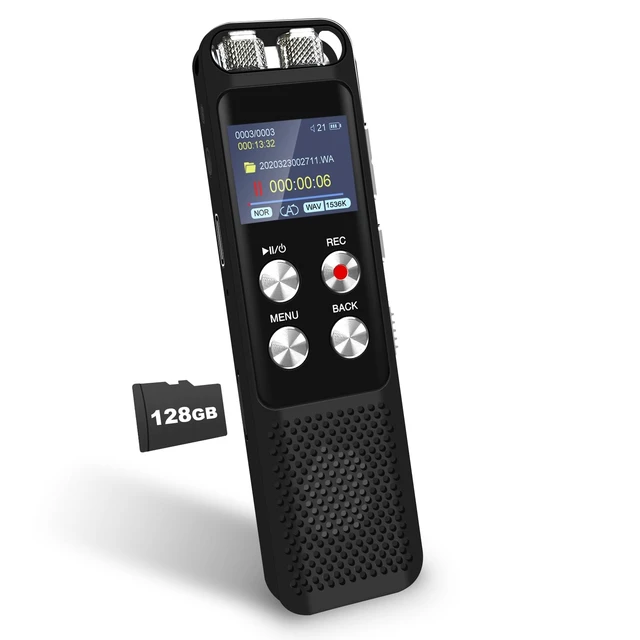 Alt view image 8 of 14 - 136GB Digital Voice Recorder: Voice Activated Recorders with Playback, Audio Recording Device for Lectures Meetings, Dictaphone Sound Portable Tape Recorder with Password | USB
