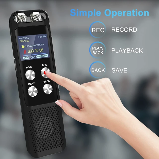 Alt view image 12 of 14 - 136GB Digital Voice Recorder: Voice Activated Recorders with Playback, Audio Recording Device for Lectures Meetings, Dictaphone Sound Portable Tape Recorder with Password | USB