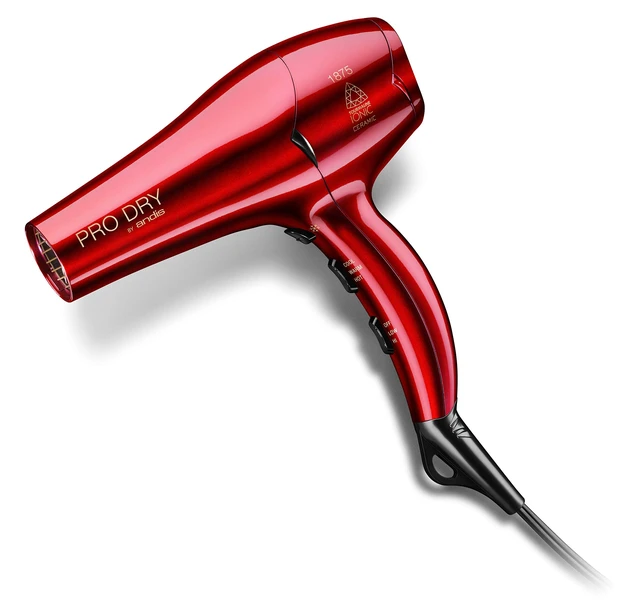 Alt view image 4 of 4 - 30245 1875W Tourmaline Ceramic Ionic Pro Dry Professional Hair Dryer with 3 Heat Settings/2 Speed Settings- Red