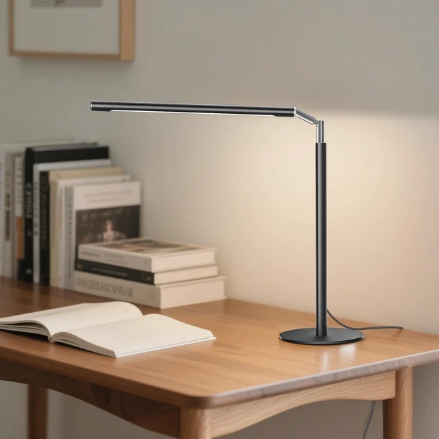 Alt view image 14 of 14 - Metal LED Desk Lamp, 16" Dimmable Desk Light with Base, 15W 1200LM, Adapter Included, Color & Brightness Adjustable, Modern Tall Table Lamp for Home Office Reading Study Task Laptop, Black