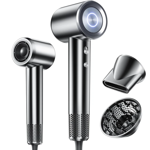 Alt view image 8 of 14 - Hair Dryer, High-Speed Ionic Blow Dryer with Diffuser& Concentrator | 1800W blow dryer,160000RPM Fast Drying,2 Speed & 4 Modles,Thermo-Control,Bottom Inlet,200M Ionic,for Women/Travel/Home/Salon