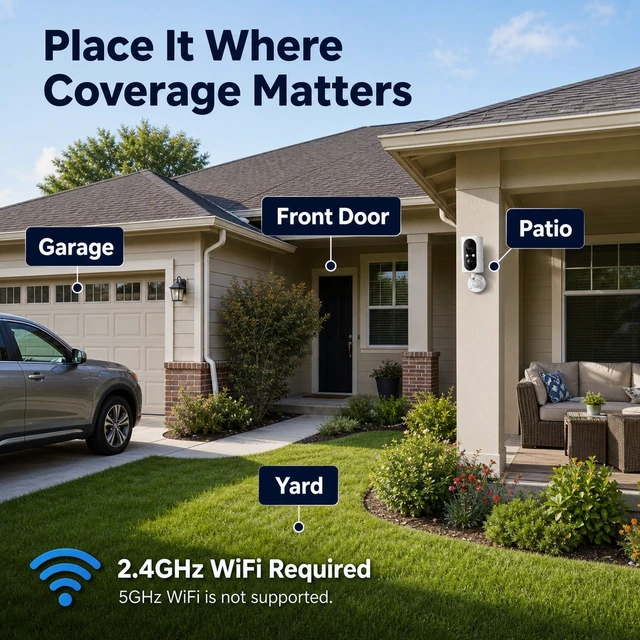 Alt view image 10 of 14 - 355° Pan Rotate Cameras 2 Pack, Security Cameras Wireless Outdoor | 2K Video, Detect & Alert & Respond, SD/Cloud Storage, Color Night Vision, 2-Way Talk, 2.4G WiFi, IP65 Waterproof