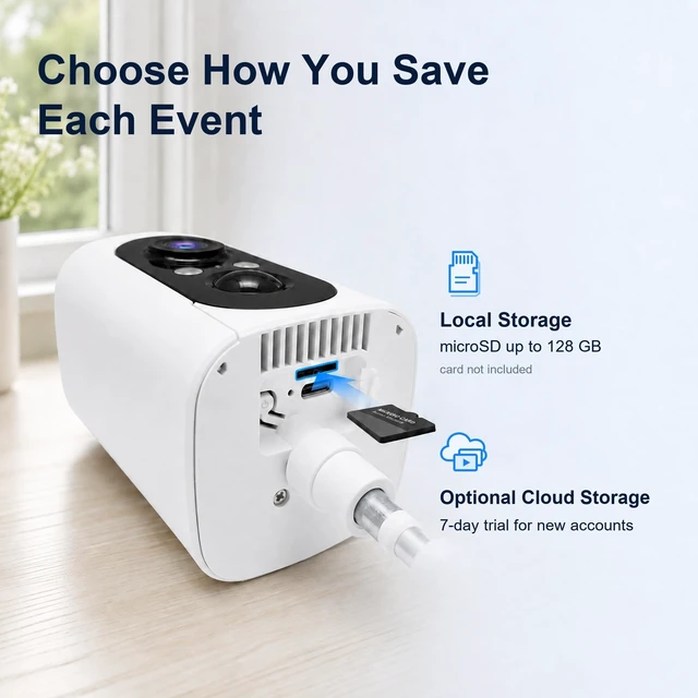 Alt view image 13 of 14 - 355° Pan Rotate Cameras 2 Pack, Security Cameras Wireless Outdoor | 2K Video, Detect & Alert & Respond, SD/Cloud Storage, Color Night Vision, 2-Way Talk, 2.4G WiFi, IP65 Waterproof
