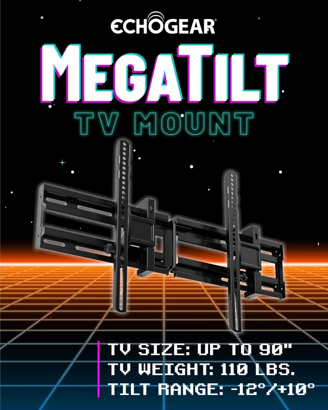 Alt view image 9 of 14 - Extendable Tilting TV Wall Mount for 32-90 Inch TVs - Universal Low-Profile Bracket with 12° Tilt for Glare Reduction, UL-Listed Easy Install