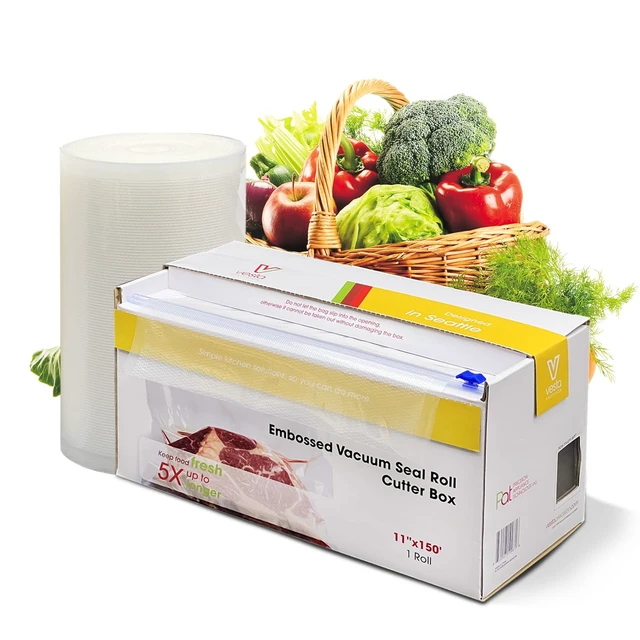 Alt view image 8 of 14 - 11" x 150' Vacuum Sealer Bags for Food Saver, Rolls with Cutter Dispenser | Commercial Grade Vacuum Sealer Rolls for Custom Sizing, BPA-Free, Ideal for Sous Vide Cooking, Meal Prep and Storage