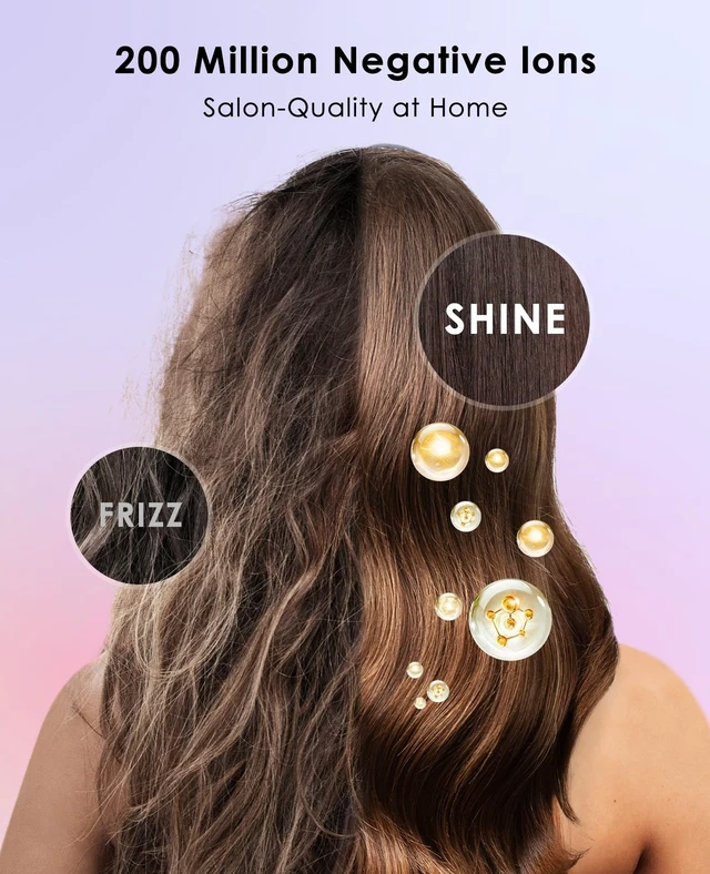 Alt view image 11 of 14 - Hair Dryer with Diffuser for Curly Hair, Negative Ionic Hairdryer, High-Speed Blow Dryer with 110, 000 RPM Brushless Motor, Fast Drying Lightweight Travel Hairdryer, Low Noise Quiet Hair Dryers
