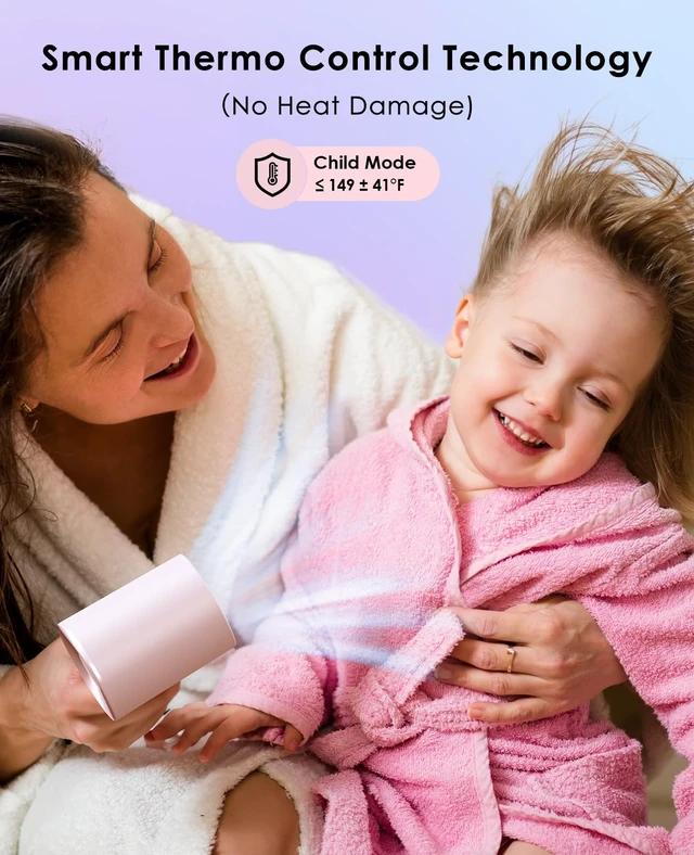 Alt view image 12 of 14 - Hair Dryer with Diffuser for Curly Hair, Negative Ionic Hairdryer, High-Speed Blow Dryer with 110, 000 RPM Brushless Motor, Fast Drying Lightweight Travel Hairdryer, Low Noise Quiet Hair Dryers