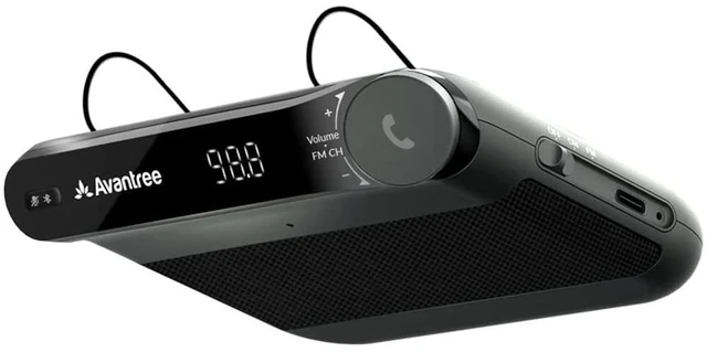 Alt view image 8 of 14 - Roadtrip - Car Bluetooth Speaker & Wireless FM Transmitter Kit | Streaming Cell Phone Audio to Car Speaker with Hands-Free 6W Speakers, Built-in Mic, and Long 22hr Playtime