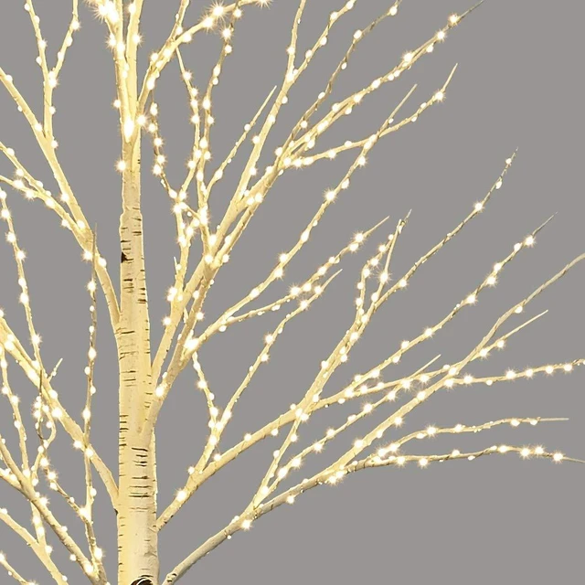 Alt view image 12 of 12 - Lighted Birch Twig Tree with Fairy Lights 4FT 200 LED Lights for Indoor Outdoor Home Christmas Holiday Decoration