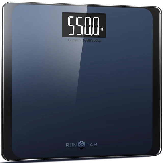 Alt view image 8 of 14 - 550lb Bathroom Digital Scale for Body Weight with Ultra-Wide Platform and Large LCD Display, Accurate High Precision Scale with Extra-High Capacity