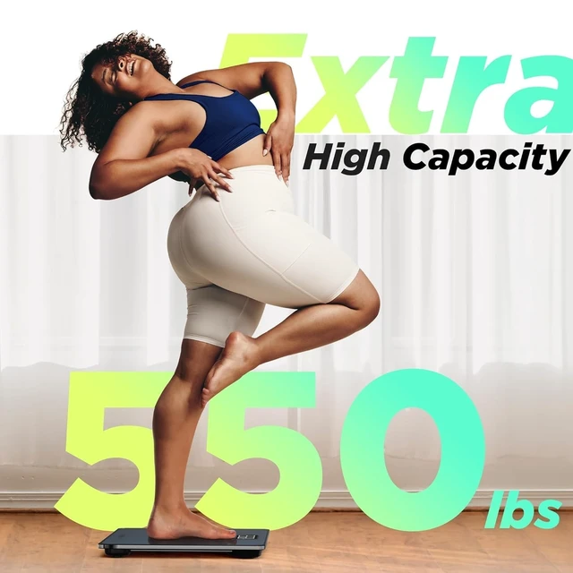 Alt view image 13 of 14 - 550lb Bathroom Digital Scale for Body Weight with Ultra-Wide Platform and Large LCD Display, Accurate High Precision Scale with Extra-High Capacity