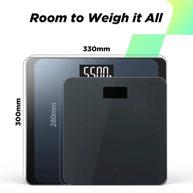 Alt view image 12 of 14 - 550lb Bathroom Digital Scale for Body Weight with Ultra-Wide Platform and Large LCD Display, Accurate High Precision Scale with Extra-High Capacity
