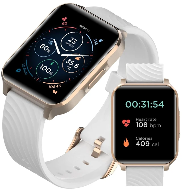 Alt view image 8 of 14 - Moto Watch 70 - Health and Fitness Bluetooth Smartwatch for Every Day Wear, Advanced Health Features, Up to 10 Days Battery Life - Compatible with Android and iOS - Rose Gold