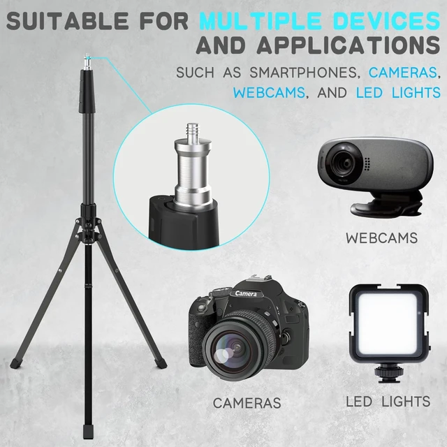Alt view image 12 of 12 - 92 Cell Phone Tripod Stand with 16.5 Gooseneck and Remote, Overhead Tripod with Adjustable 360°Ball Head & Phone Holder for iPhone17 Pro Max/Pro/Plus/ /16/15/14/13, Android Cell Phone
