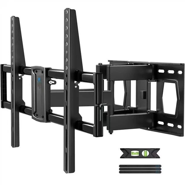Alt view image 8 of 14 - Full Motion TV Wall Mount for 37-85 Inch TVs Mounts Up to 132lbs, Fit 16" Wood Stud, Max VESA 600x400mm, Swivel and Tilt Articulating Wall Mount TV Bracket,Fit Most 55+ 65 70 75 inch TVs