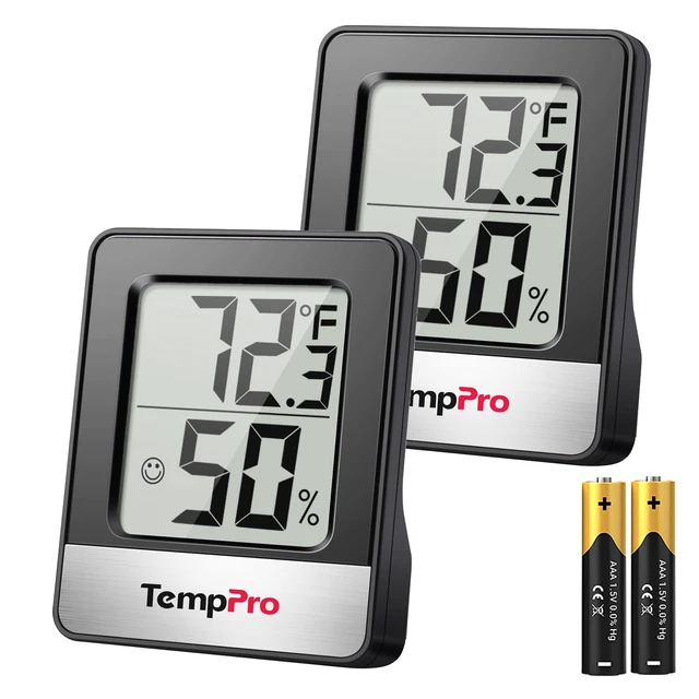 Alt view image 8 of 14 - TempAir 2 Pack Hygrometer Indoor Humidity Meter, Room Thermometer | Accurate, Fast Refresh, Easy-Read Comfort Indicator, Temperature and Humidity Monitor House, Nursery, Basement, Incubator