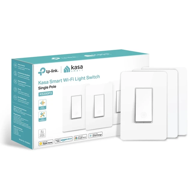 Alt view image 6 of 10 - HomeKit Smart Light Switch KS200P3, Single Pole | Need Neutral Wire, 2.4GHz Wi-Fi Light Switch Works with Siri, Alexa and Google Home, UL Certified, No Hub Required, White