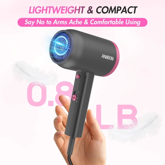 Alt view image 13 of 14 - Hair Dryer, 1875 Watts Fast Drying Blow Dryer with Diffuser and Concentrator, Compact Lightweight Hair Dryer for Women and Men