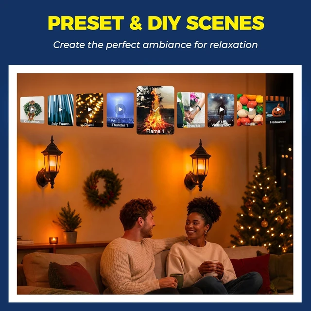 Alt view image 13 of 14 - Smart Light Bulbs Work with Alexa/Google Home/SmartLife 6PCS | CRI>90, No Hub Required, 60W RGBCW Color Changing Light Bulbs, 800LM 9W Smart Bulb, 2.4G WiFi & BLE A19 E26 Bulb, ETL Listed