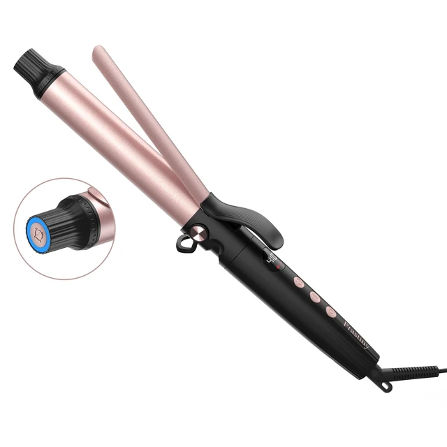 Alt view image 8 of 14 - 1.25 Inch Dual Voltage Curling Iron, Travel Curler for All Hair Types | LCD Heat Control with Smart Timer, Home & Travel, Heats Up to 410°F, 60-Min Auto Shut-Off, SGS Certified-Beginners & Stylists