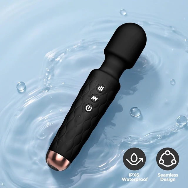 Alt view image 11 of 14 - Personal Massager - 4H Max Runtime & Ultra-Quiet - Waterproof - 20 Modes 8 Speeds for Deep Tissue Back Massage, Post-Workout Recovery and Neck Muscle Relaxation(Black)