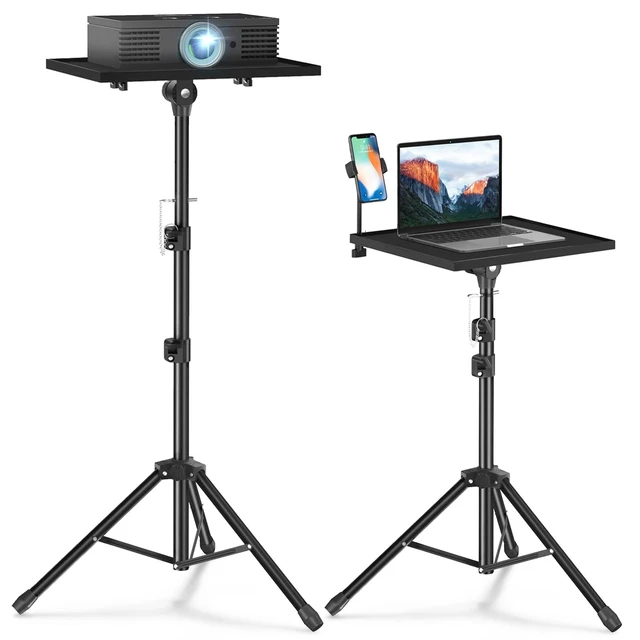 Alt view image 8 of 14 - Projector Stand Tripod - Laptop Tripod Projector Stand Adjustable Height 22 to 47 Inch, Projector Tripod Stand, Tripod for Porjector, Projector Stand for Outdoor Movies