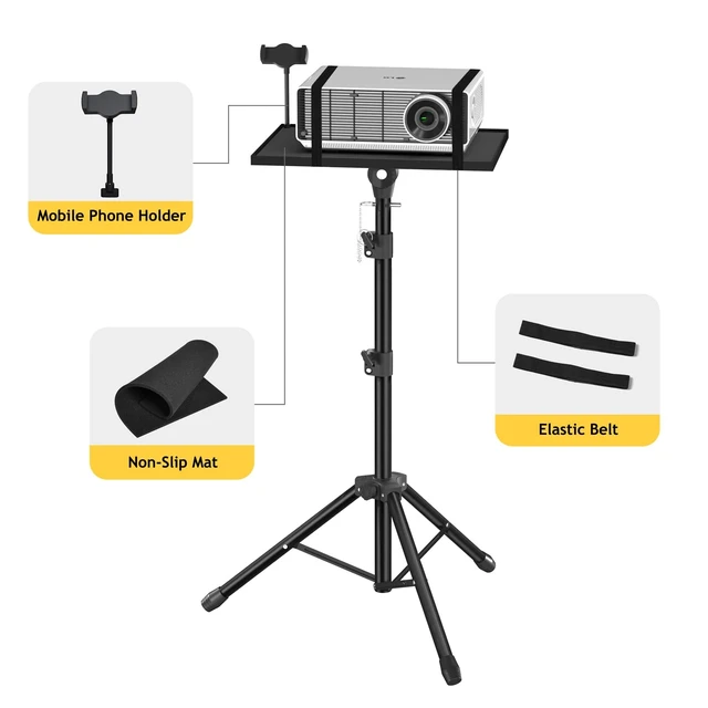 Alt view image 11 of 14 - Projector Stand Tripod - Laptop Tripod Projector Stand Adjustable Height 22 to 47 Inch, Projector Tripod Stand, Tripod for Porjector, Projector Stand for Outdoor Movies