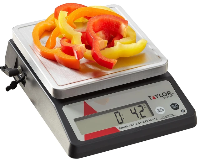 Alt view image 8 of 14 - TE10FT 11-Pound Commercial Digital Portion Control Scale, 11 lb (5 kg) in 0.1 oz (1 g) Food and Cooking Scale, Tare and Hold Function, NSF, Stainless Steel Platform