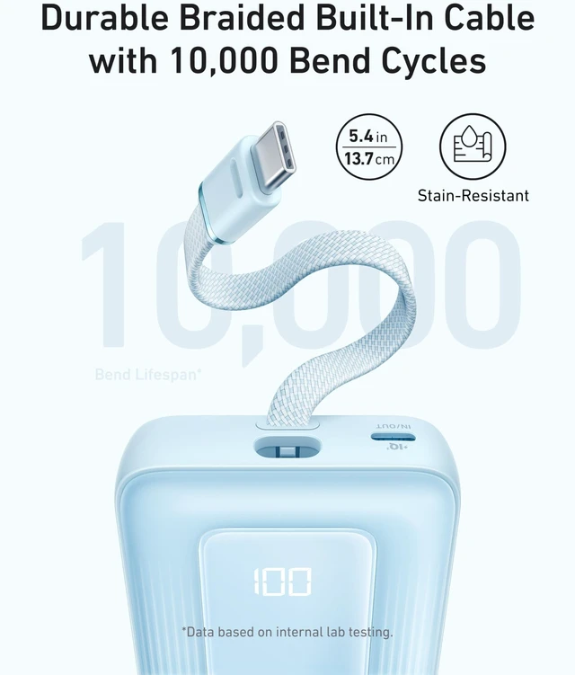 Alt view image 10 of 14 - Power Bank,10,000mAh 30W with USB-C Travel Essential Portable Charger | 30W Portable Charger with USB-C Input and Output, Travel-Essential Phone Power Bank for iPhone 17 / 16, Galaxy, and More