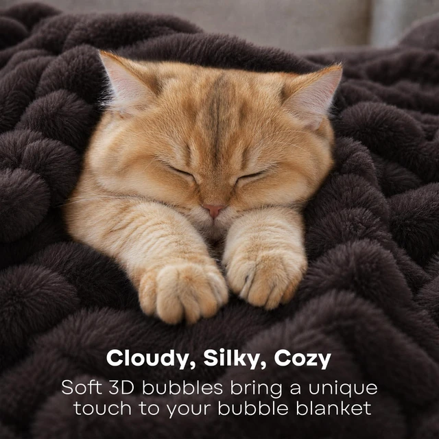Alt view image 10 of 14 - Electric Heated Blanket,50x60 Heating Throw Soft Bubble Flannel Dark Grey | ETL Certified 9 Setting Electric Heated Throw Blanket,Machine Washable Auto Off for couch Bed Office, Gifts