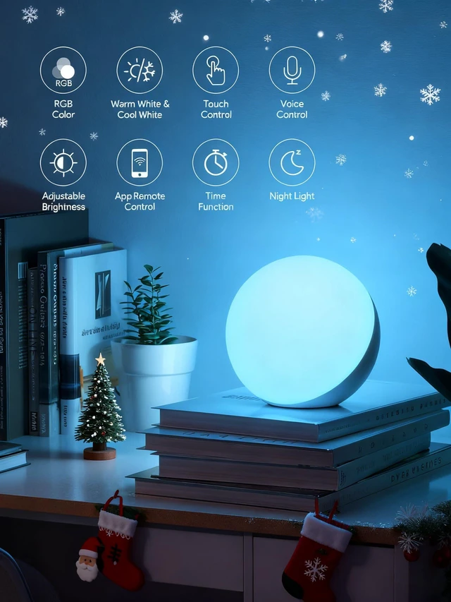 Alt view image 12 of 12 - Smart Table Lamp, Dimmable Desk Lamp with App/Voice Control, LED RGB Color Changing Touch Lamp, Night Lamp for Bedroom Compatible with Alexa