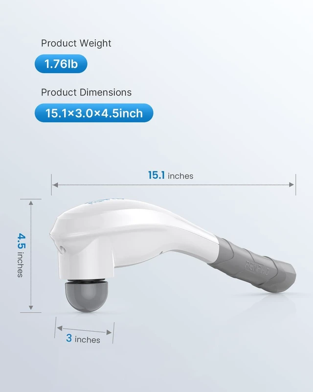 Alt view image 13 of 14 - Cordless Handheld Massager, 5 Adjustable Speeds and Massage Modes | Rechargeable Electric Neck Massage Tool for Muscle Tension, for Shoulder, Back & Leg, Home, Office, Travel Use, Gift Idea